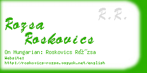 rozsa roskovics business card